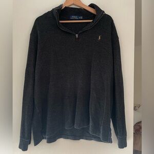 Polo Ralph Lauren Charcoal Grey Quarter-Zip Sweater